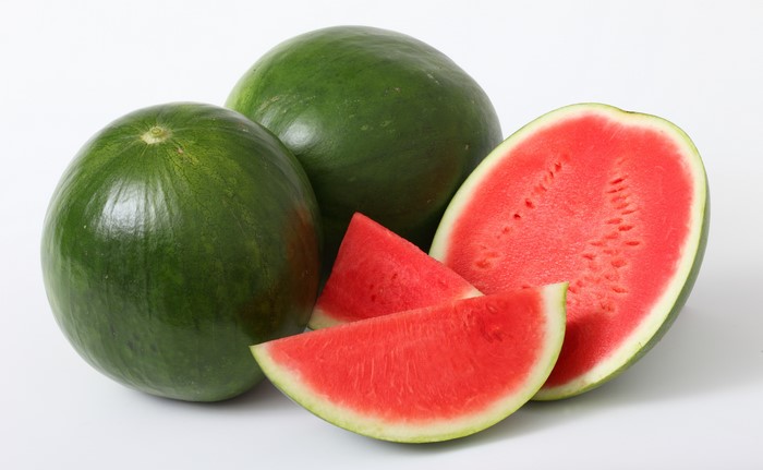 Watermelons on a white background