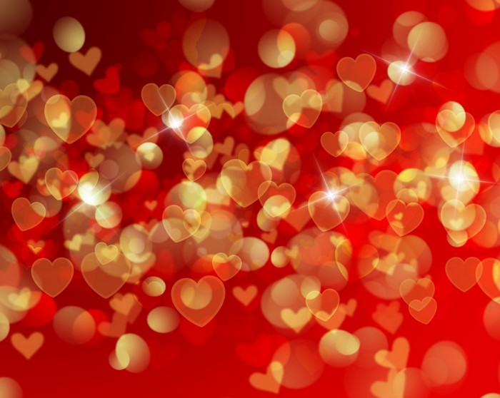 4K Valentine's Day Hearts Bokeh