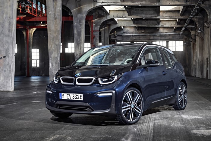 BMW i3 Electric Car in Industrial Building