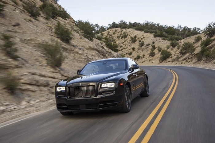 Rolls-Royce Wraith Black Badge on a Mountain Road