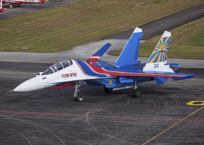 Sukhoi Su-30 Fighter Jet with Russian Markings