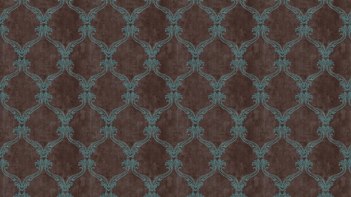 Brown and teal damask pattern texture