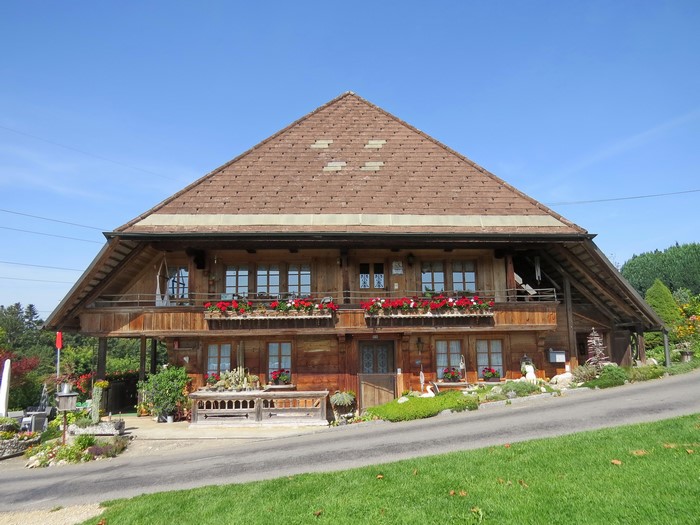 Wooden house in Lutzelfluh, Switzerland