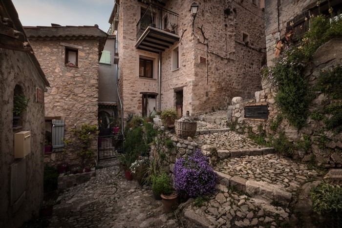 4K Sainte-Agnes France Stone Houses