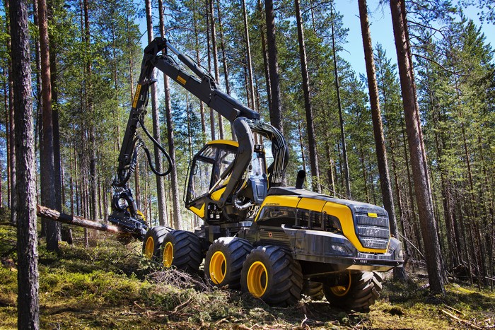 Ponsse Scorpion Harvester in Forest
