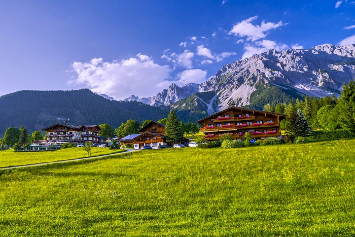 Ramsau am Dachstein Village and Mountain Landscape