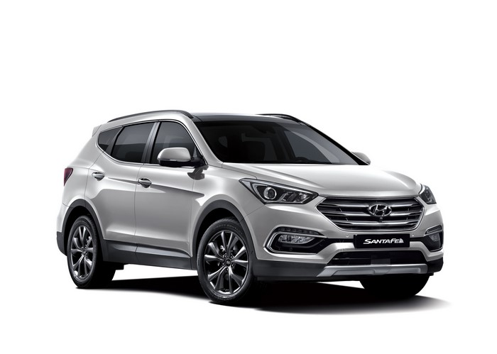 Silver Hyundai Santa Fe SUV