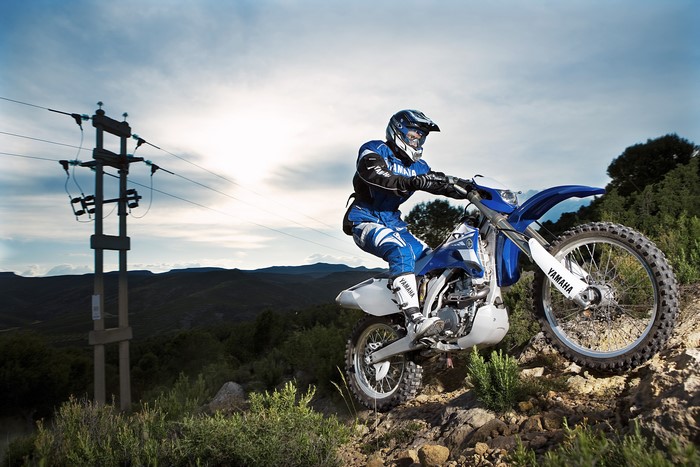 Yamaha WR450F Motocross Rider on Rocky Terrain