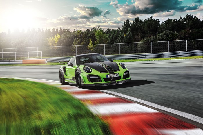 TechArt 911 Turbo GT Street R Porsche on Racetrack
