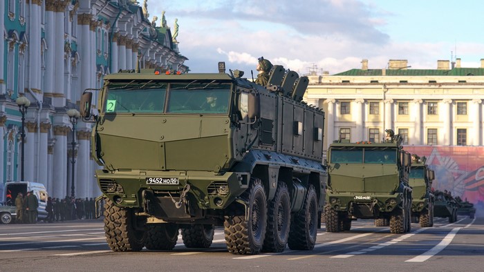 KamAZ-63968 Typhoon military vehicles in parade