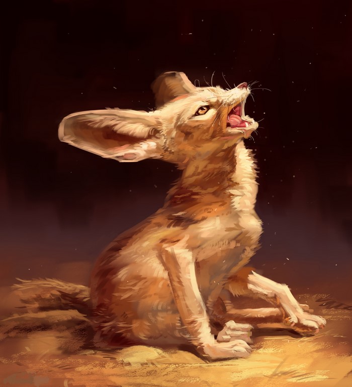 Fennec fox painting art
