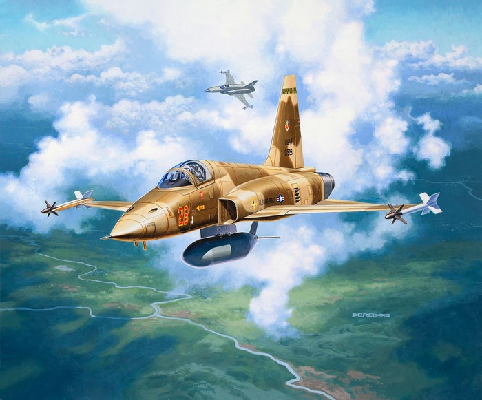 Northrop F-5E Tiger II, Painting Art, Airplane, Fighter Airplane ...