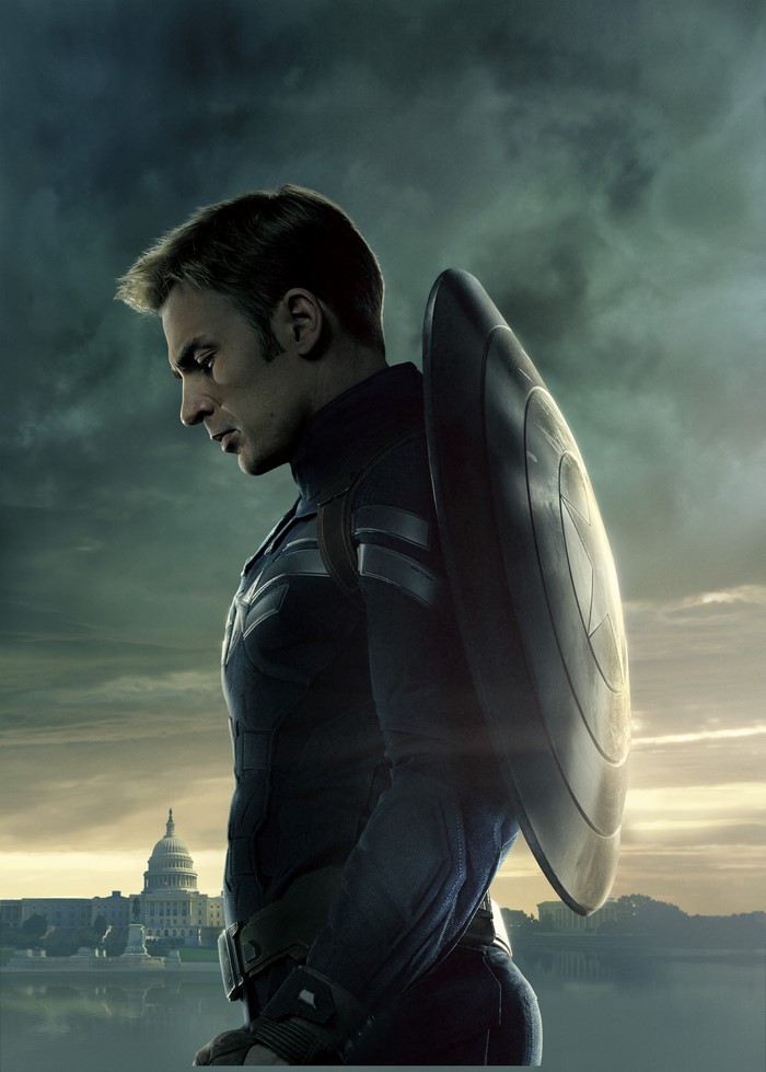 Captain America 4K Portrait with Shield at Dusk
