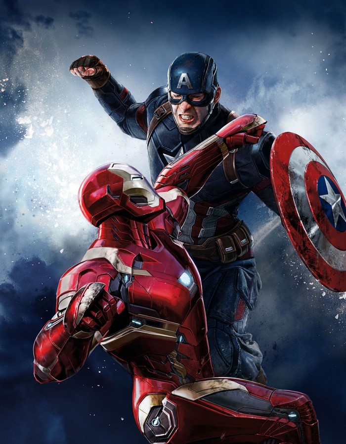 Captain America and Iron Man Clash in Civil War