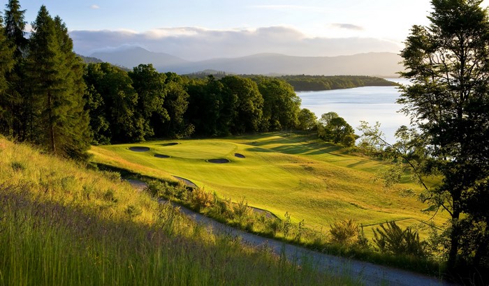 Golf course by Loch Lomond, Scotland