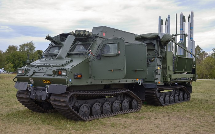 BvS 10 missile launcher with IRIS-T SLS missiles