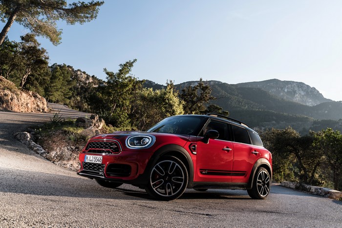 Red 2017 John Cooper Works Countryman Mini