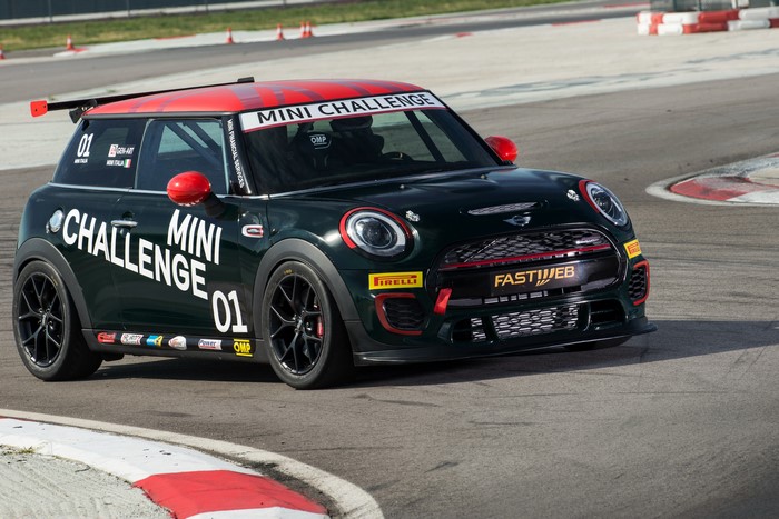 Mini John Cooper Works Challenge race car on track