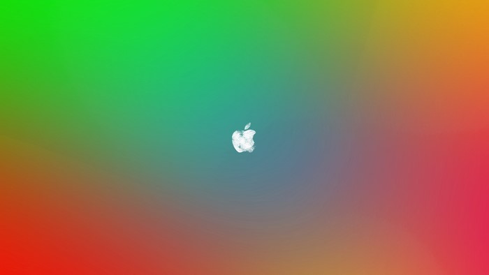 Apple Logo on Gradient Background