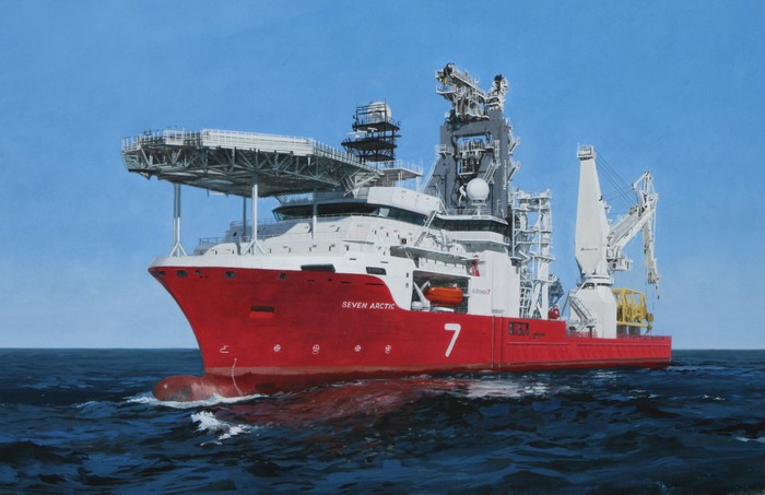 Painting of the Seven Arctic ship at sea