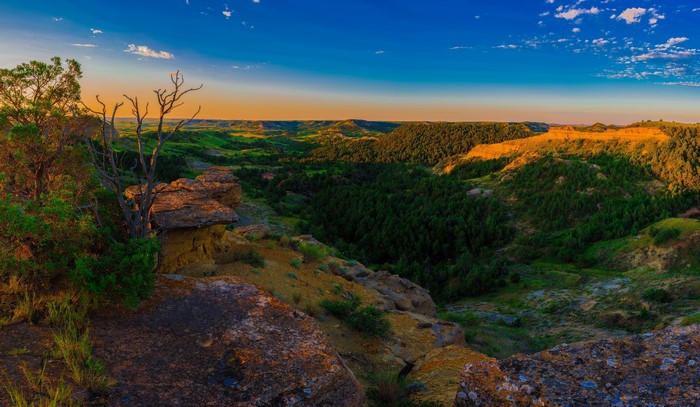 Little Missouri National Grasslands Scenery at Sunrise