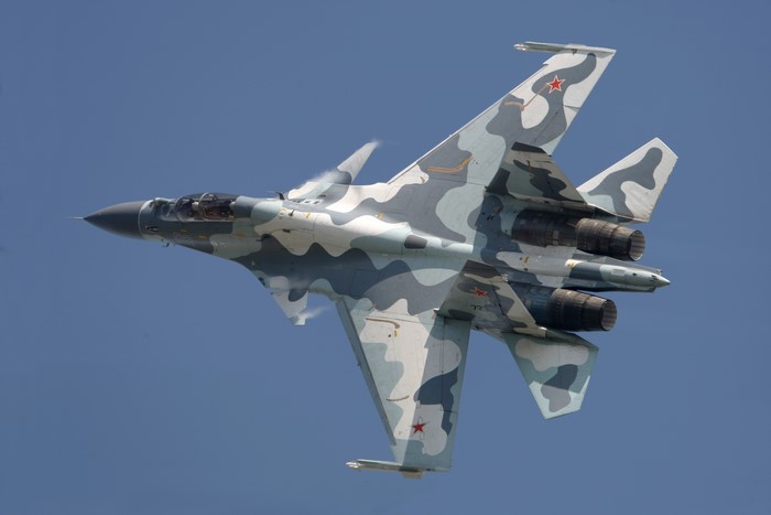 Sukhoi Su-30MK fighter jet in flight