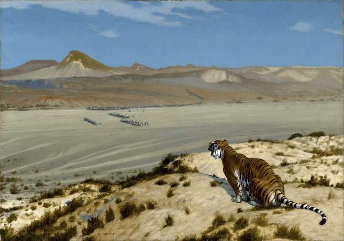 Tiger on the Watch by Jean-Leon Gerome