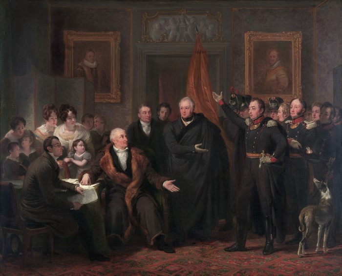 The Triumvirate Assuming Power on behalf of the Prince of Orange by Jan Willem Pieneman