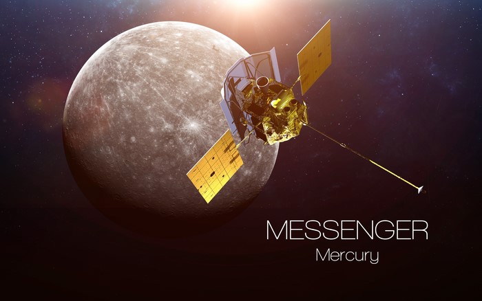 MESSENGER Satellite orbiting Mercury