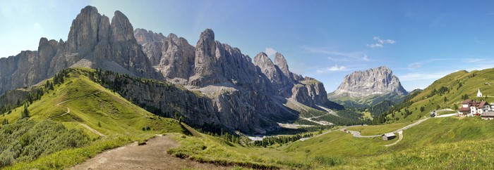 Val Gardena Mountains, Grasslands, Italy, Alps