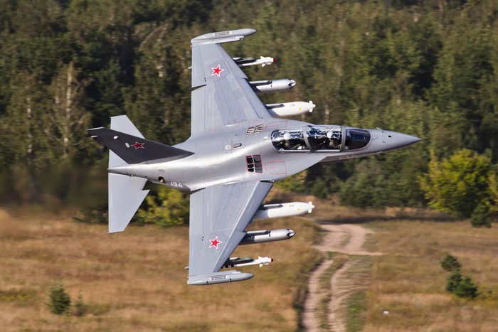 Yak-130 Attack Aircraft in Flight