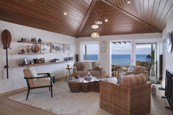 Living room with ocean view