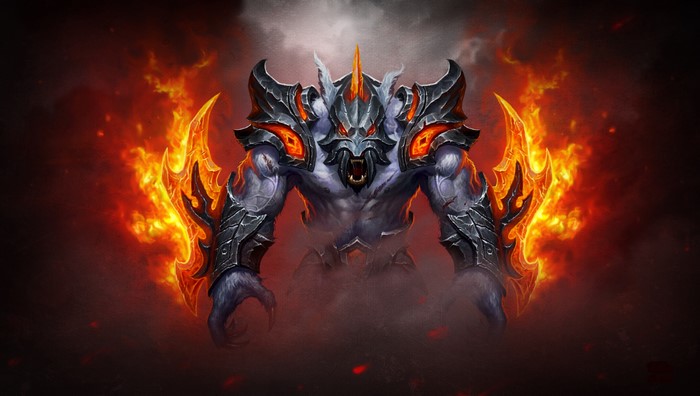 Monster with fiery blades from DOTA 2