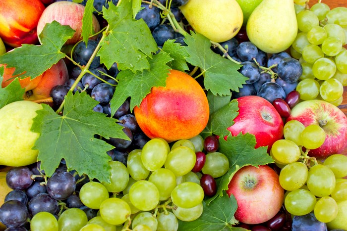 Fruit: Grapes, Apples, Pears, and Peaches