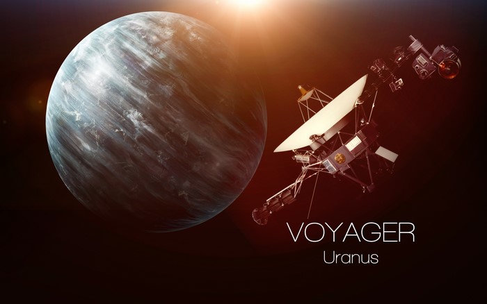Voyager spacecraft near Uranus