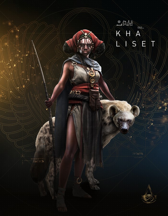 Khaliset from Assassin's Creed Origins with Hyena
