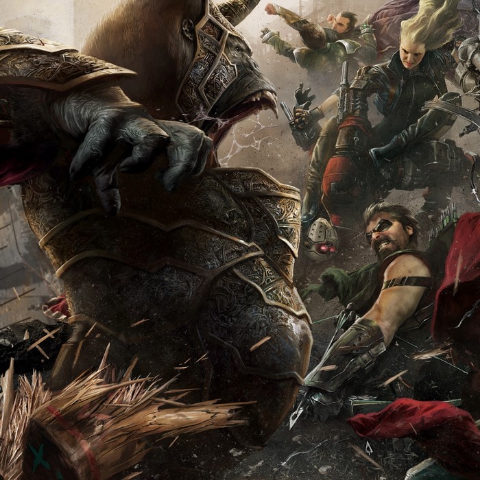 Gorilla Grodd and heroes fighting in Injustice 2