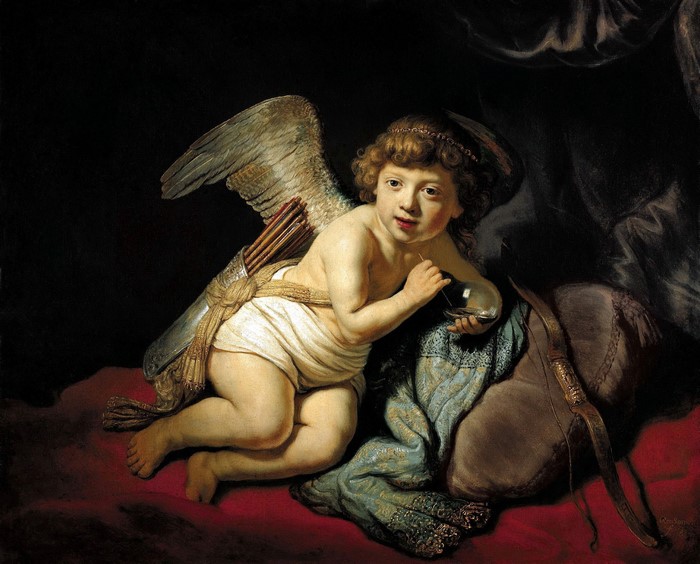 Cupid Blowing a Soap Bubble by Rembrandt Harmenszoon van Rijn