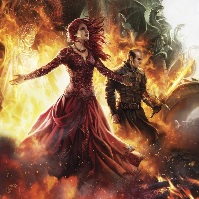 Melisandre and Stannis from Game of Thrones