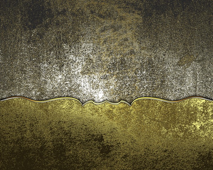 Gold and Silver Textured Surface with Ornate Border