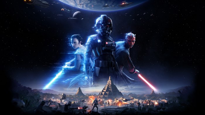 Star Wars: Battlefront II 4K - Rey, Maul, and a TIE Pilot