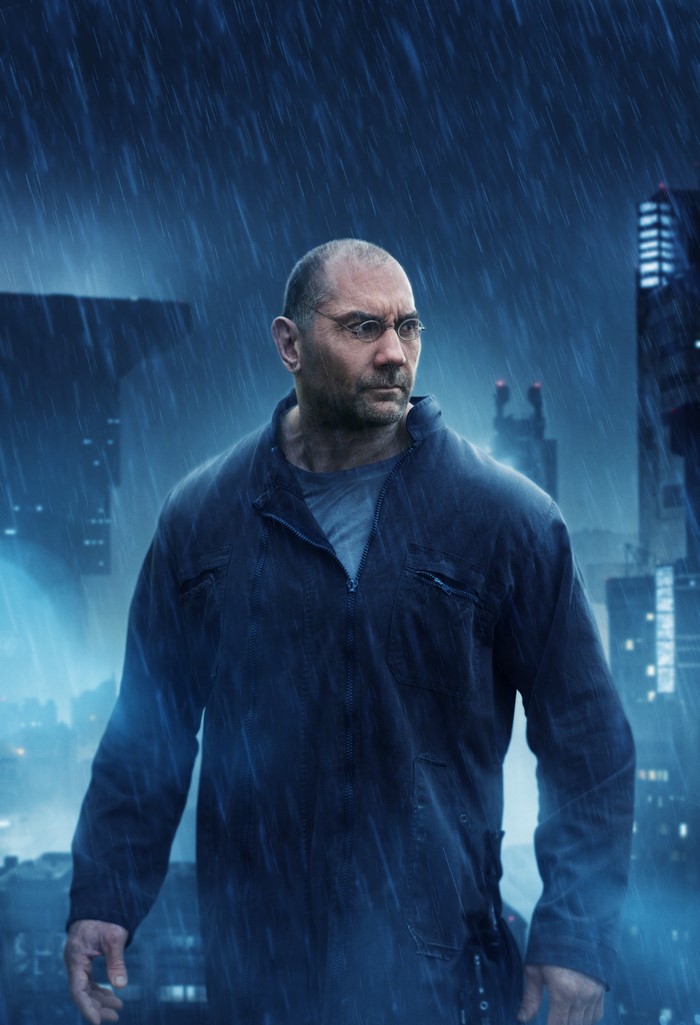 Dave Bautista from Blade Runner 2049 in the Rain