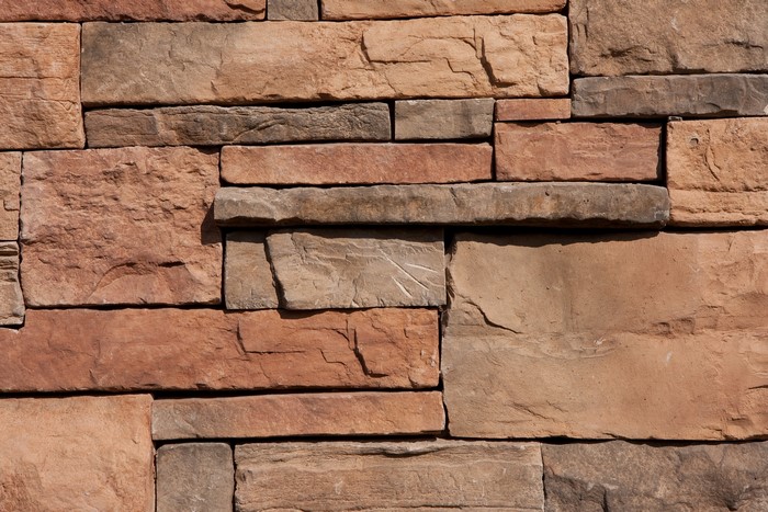 Stacked stone wall texture