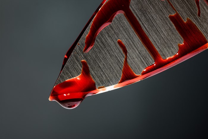Knife with blood