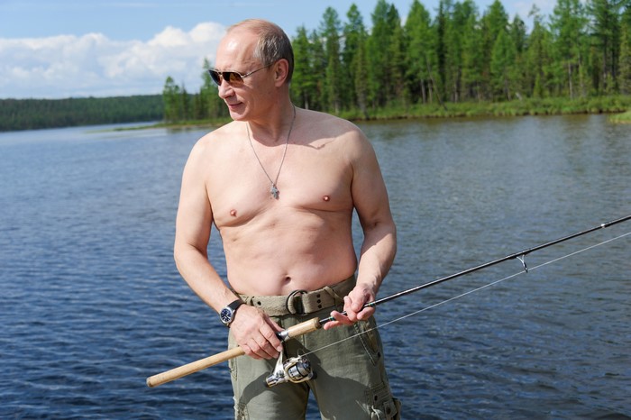 Vladimir Putin Fishing in Nature 4K