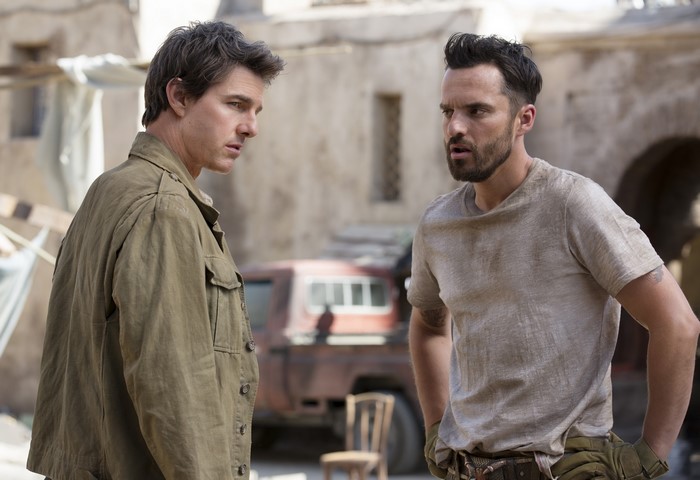 Tom Cruise and Jake Johnson from The Mummy 2017