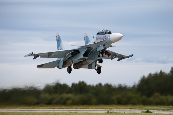 Sukhoi Su-30 Fighter Jet Taking Off