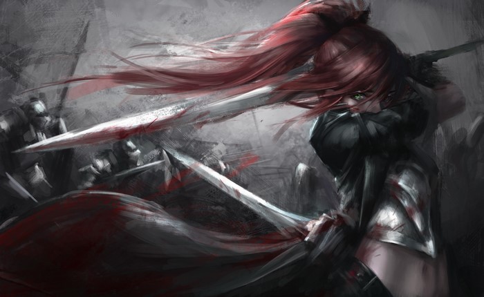 4K Warriors with Swords and Blood