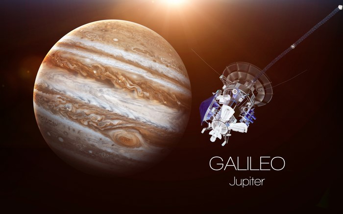 Galileo spacecraft near Jupiter