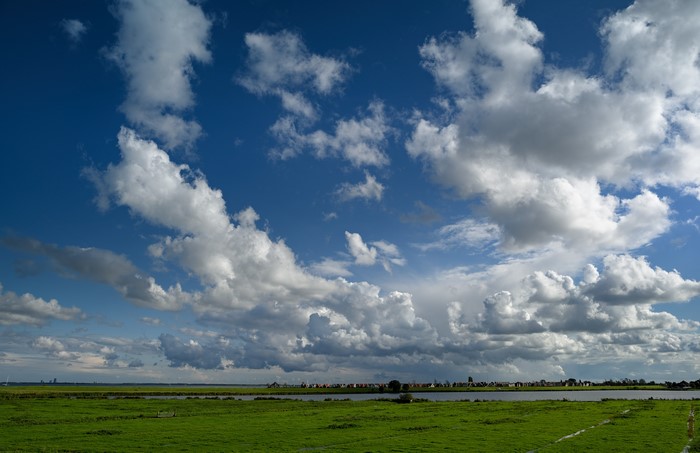 4K Marken Netherlands Grasslands and Sky